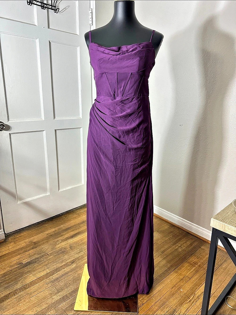 AZAZIE Purple /plum Maxi Dress Size A10 Like New
